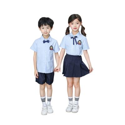 China Casual Boy Girls School Uniform Kids Summer Clothing Sets Back To School Clothing Kids for sale