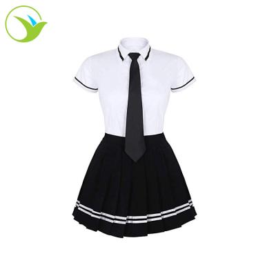 China Cute Design Simple School Skirt Primary School Uniform With Embroidery Logo for sale