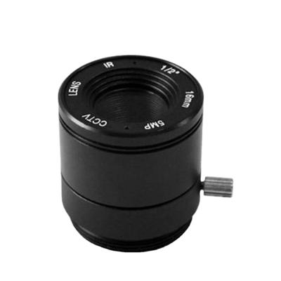 China CS Fixed Lens CS Mount CCTV Lens 5.0 Megapixel 16mm Cs-Mount Fixed Glass Camera Lens For F1.4 CCTV Security Cameras 5mp 1/2