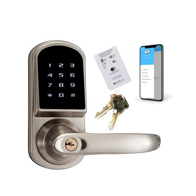 China Home/Hotels/Apartments/Key Card Key Card Door Lock Support Cards Password Code APP Access Control Mechanical Key Mobile Wifi Function Smart RFID/BLE for sale