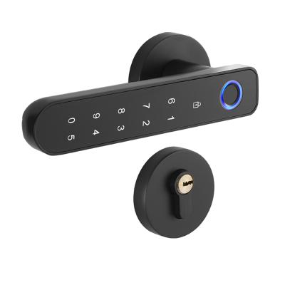 China TTLOCK Mini Wifi Digital Electric Door Residential Handle Fingerprint Smart Door Lock for sale