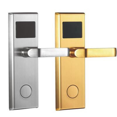 China New Fashion Stainless Steel Smart Card Hotel Lock System Stainless Steel Electronic Door Handle Lock for sale