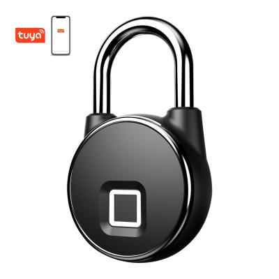 China Tuya 90.6*53.7*25mm APP Recognition Security Portable Waterproof Biometric Fingerprint Padlocks for sale