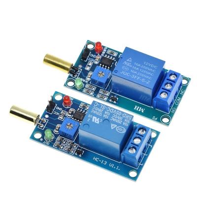 China . TZT 5V 12V 1 Channel Output Tilt Slope Angle Sensor Relay Module Ball Switch Tilt Sensor Golden Module SW520D For Arduino for sale