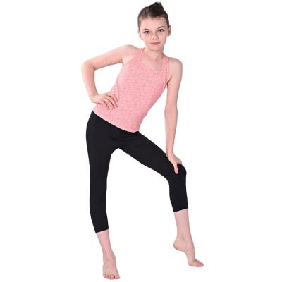 China High Quality Dance Tights Dance School Uniform Class Wear Dance Training Wear For Girls Two Piece Set Top And Leg Warmers for sale