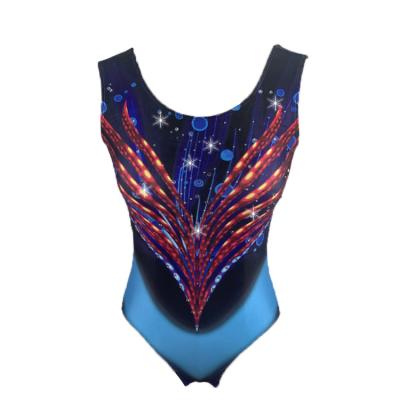 China Custom Design Quick Dry Fabric New With Diamond Women Gymnastics Girls Sexy Tight Leotard Dancer Tights for sale