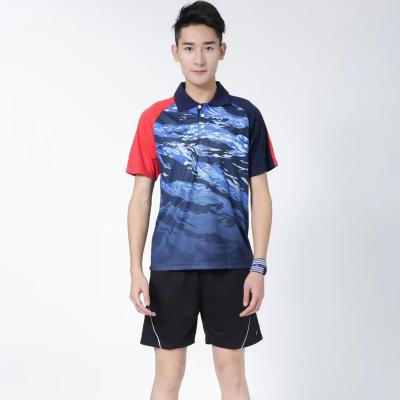 China Shirts & Main 2020 Men's Badminton Clothes Training Sports Suit Sweated Sublimated T-shirt And Shorts for sale