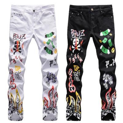 China Men Clothing Autumn Winter Stretch Pants Breathable Pants Fashion Denim Jeans Casual Mens Jeans Printed for sale