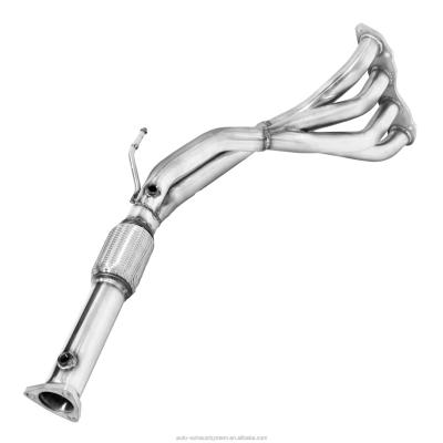 China Ss304 stainless steel racing car parts exhaust muffler Sub*aru wrx racing header for sale