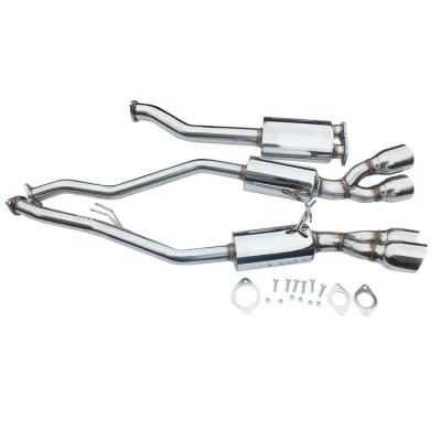 China High Quality Black Catback Exhaust Muffler Exhaust Systems Wholesale Increase Horsepower And Speed ​​Dual for sale