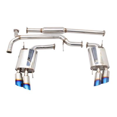 China Sport Racing High Quality 304 Stainless Steel Quad Tip Catback Exhaust for sale