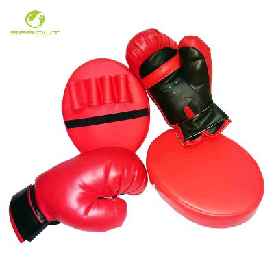 China 0.7mmPU+Cotton cloth+Cotton high quality color custom pads boxing gloves set thai custom leather training boxing gloves and pads for sale