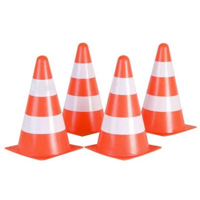 China Easy Assembly Flexible Traffic Cones PVC Traffic Cone Reflective Marker Cones for sale