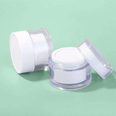 China 5g/10g Cosmetic Cream Jar Skin Care Jar Plastic Round Cream Jar Cosmetic Sample Bottle for sale