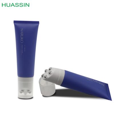 China Eco-friendly 120g 200g Customized Stainless Steel Rollball Applicator Cosmetic Packaging Tube For Body Massage for sale