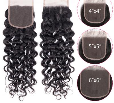 China Straight hair closur 4*4 brazilia hair bundles with closures for sale