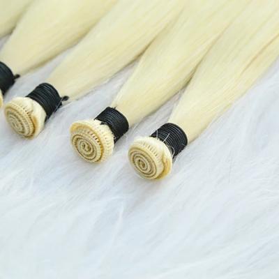 China Indian Human Silk Hand Tied Stragiht Weft Virgin Human Hair, European Cuticle Hair Hand Tied Weft, Virgin Hair Vendors Deep Ends Handtied Weft Hair for sale