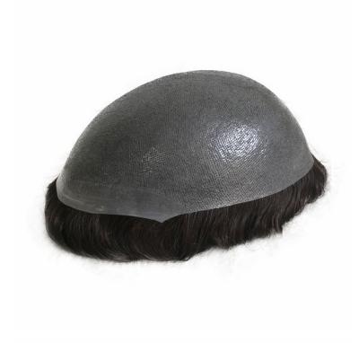 China Wholesale Poly Skin Thin Base Hairpiece Hairpiece PU Toupee Hairpiece Replacement System For Men for sale