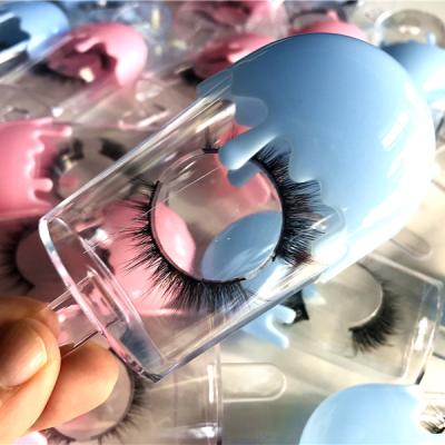 China Long real natural 3d mink eyelashes seller Qingdao and 3d real mink eyelashes false eyelashes customer logo package real 3d mink fur eyelashes and for sale