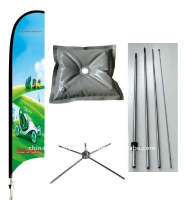 China Feather Flag Plate Cross X Base Support Flying Stand With Water Bag for sale