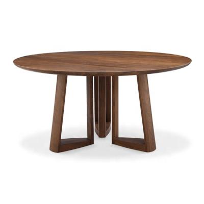 China High Quality Nordic Dining Table Designs In Luxury Round Wooden Dining Table Sets for sale