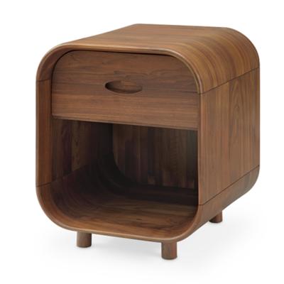 China Modern Elegance Wooden Nightstand Bedside Table With Storage For Bedroom for sale