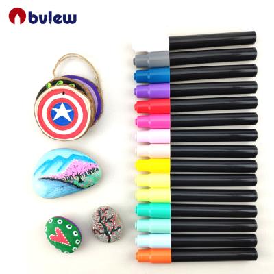 China Kids Paint Marker Bview Art Supplies Acrylic Pens Markers for Rock Painting Canvas Wood Ceramic Glass for sale