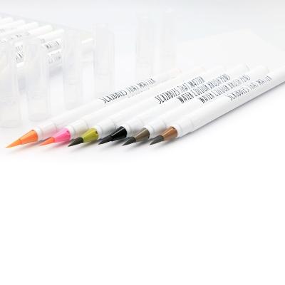 China High Quality Plastic Nylon Brush Pen Set For Students 24PCS Hair Water Color PP for sale