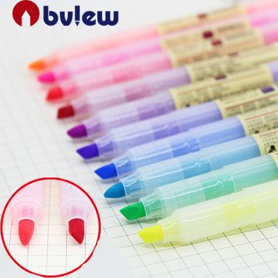 China High Qulaity Bview Art 10 Colors Assorted Highlighters Marker Pen Set For Adults Children Students for sale