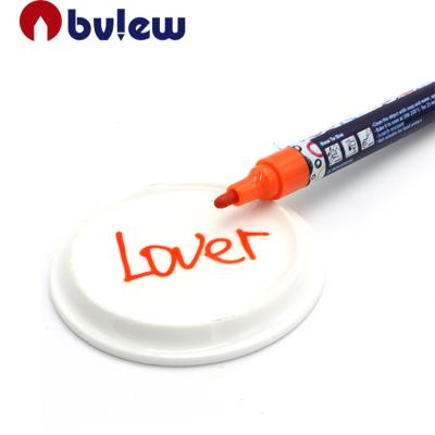 China Permanent pp chalk marker +ink Bview Art Hot Selling Ceramic Pen for sale