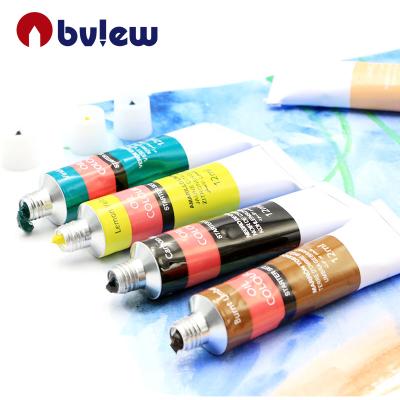 China Hot Selling Amazon Oil Paint Free Sample Aluminum Tube 12ML 24 Colors Oil Color Paint Set For Oil Painting for sale