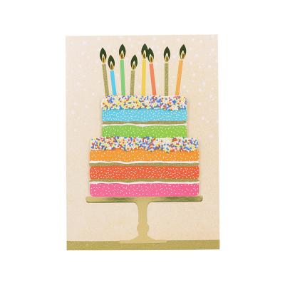 China Wholesale Hot Stamping Europe Happy Birthday Greeting Cards Custom For Gift for sale