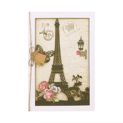 China High Quality Luxury Europe Eiffel Napkin Wedding/Birthday/Valentine's Day Greeting Cards for sale