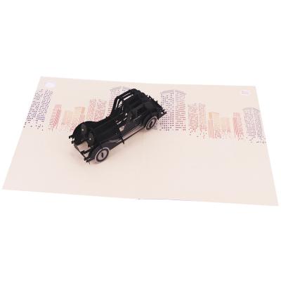 China Europe OEM Pop Up Car Music Birthday Invitation Card With LED Light for sale