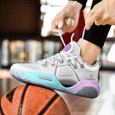 China Hot Selling Anti Slip Amazon Men's Basketball Shoes High Cut Fashion Sneakers Outdoor Sports Men Shoes for sale