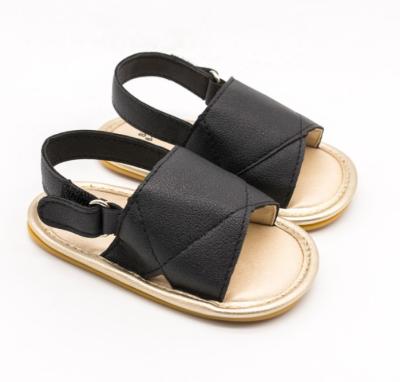 China ARCH SUPPORT Black Kid Baby Sandal Small Summer Shoes For Baby for sale