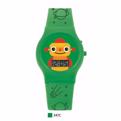 China Custom Chronograph Factory LED Wrist Watch Digital Kids Watches Silicone Band Around LED Watch for sale