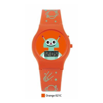 China Chronograph Christmas Gift Customized Design Watch Children Cartoon Transparent Clear Plastic Watches for sale