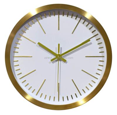 China Antique Style Narrow Rim Aluminum 3D Dial Wall Clock For Home Decorate for sale