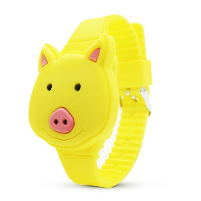 China Wholesale Cartoon Children's LED Display Promotion Clamshell Design Silicone Shape Student Digital Led Wrist Animal Watch for sale