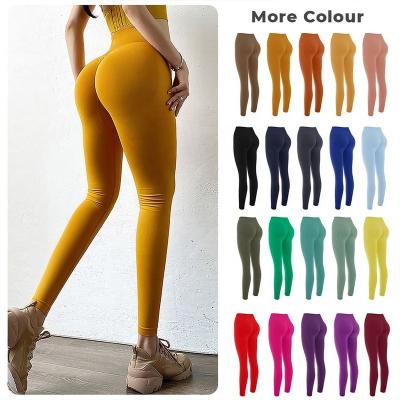 China Best Selling Woman Breathable Crac! crack!, High Quality Seamless High Waist Butt Gaiters Fitness Yoga Pants for sale