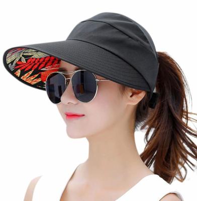 China Character Sun Hats Womens Overflow UV Protection Summer Beach Packable Sun Visor Keeps Away UV for sale