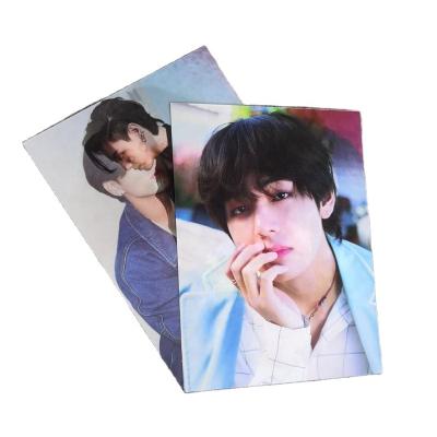 China Kr BTS Custom 3D Poster Flip Lenticular Poster For Wall Hanging for sale