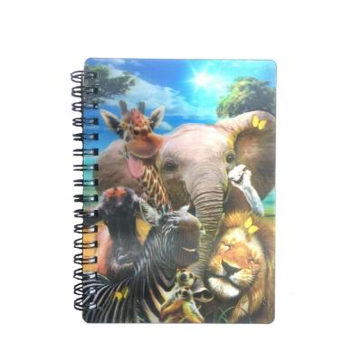 China 3D printed notebook 3d spiral paper lenticular notebook for sale