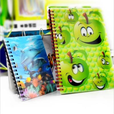 China hot selling school stationery 3d notebook 3d lenticular printing for keepsake for sale