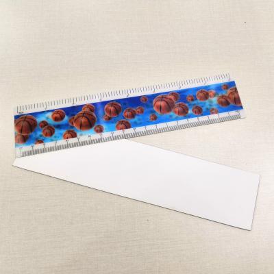 China 3D+flip 3d plastic lenticular ruler of football and basketball PET material ruler for kids school use for sale