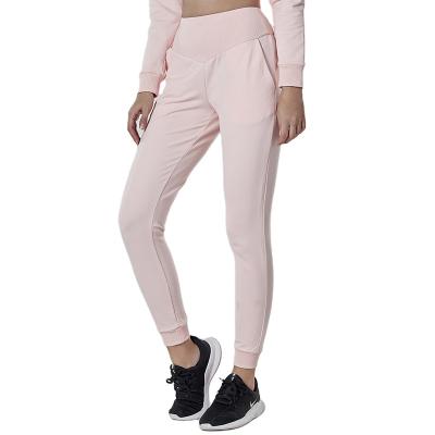 China 2021 Custom Anti-wrinkle new design pink custom design pink high waist sweatpants sports track pants women for sale