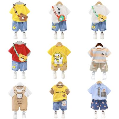 China Kids Summer Casual High Quality Sport Clothes Boys T-SHIRT Design Clothing Set for sale