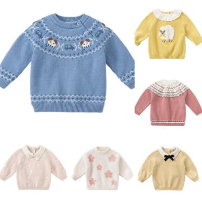 China 2022 new autumn and winter children's anti-pilling cartoon knitted warm sweaters wholesale price for sale