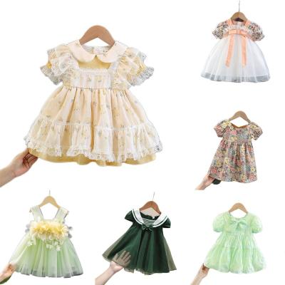 China 2022 Summer Children's Girls' Floral Design Dress Anti-wrinkle Lovely for sale